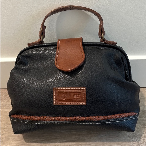 Handbags - Black and Brown Leather Handbag